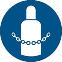 Djois Warnschild Gasflaschen sichern Klebstoff, einschraubbar PP (Polypropylen) 30 (B) x 0,14 (H) cm