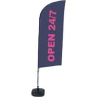 SHOWDOWN Geöffnet Windform Strandflagge 330 x 89 cm Einseitig Aluminium