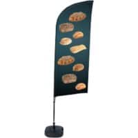 SHOWDOWN Strandflagge Brot Windform 330 x 89 cm Einzel Aluminium