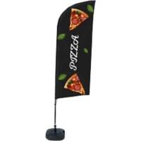 SHOWDOWN Pizza Windform Strandflagge 330 x 89 cm Einseitig Aluminium