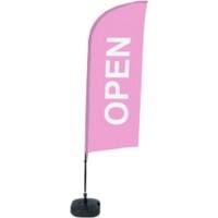 SHOWDOWN Strandflagge Open Windform Rosa 330 x 89 cm Einzel Aluminium