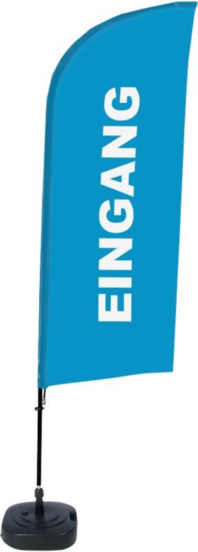 SHOWDOWN Eingang Windform Strandflagge 330 x 89 cm Einseitig Aluminium