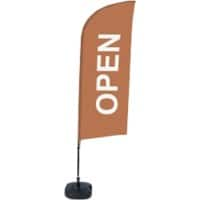 SHOWDOWN Strandflagge Open Windform 330 x 89 cm Einzel Aluminium