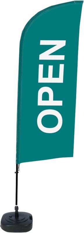 SHOWDOWN Geöffnet Windform Strandflagge 330 x 89 cm Einseitig Aluminium