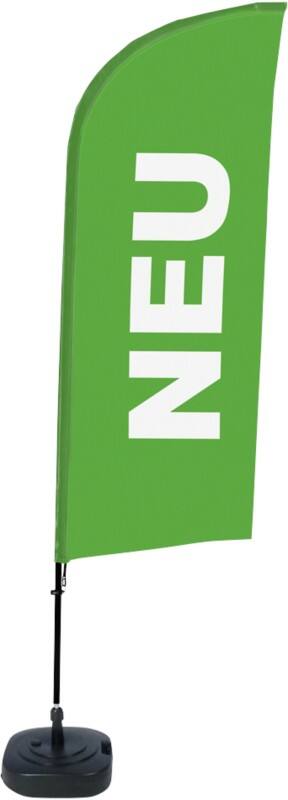 SHOWDOWN Neu Windform Strandflagge 330 x 89 cm Einseitig Aluminium