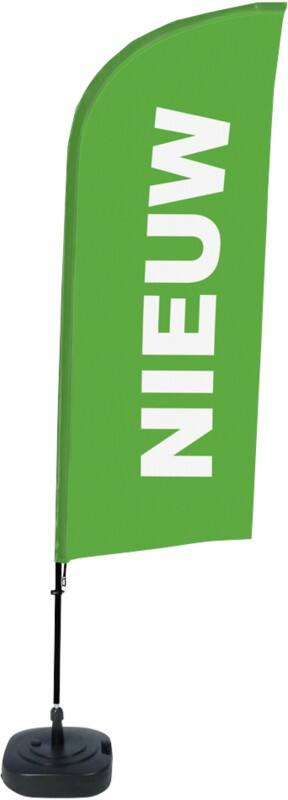 SHOWDOWN Neu Windform Strandflagge 330 x 89 cm Einseitig Aluminium