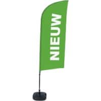 SHOWDOWN Neu Windform Strandflagge 330 x 89 cm Einseitig Aluminium