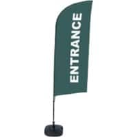 SHOWDOWN Strandflagge Entrance Windform Grau 330 x 89 cm Einzel Aluminium