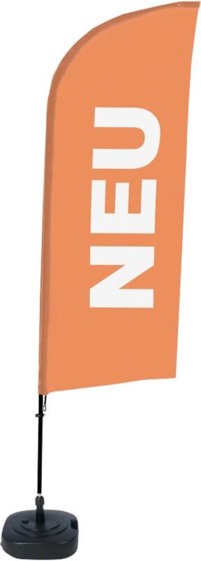 SHOWDOWN Neu Windform Strandflagge 330 x 89 cm Einseitig Aluminium