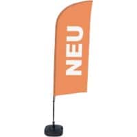 SHOWDOWN Neu Windform Strandflagge 330 x 89 cm Einseitig Aluminium