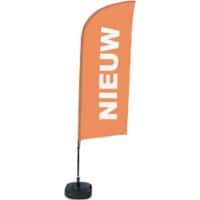 SHOWDOWN Neu Windform Strandflagge 330 x 89 cm Einseitig Aluminium