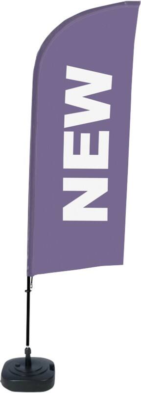 SHOWDOWN Neu Windform Strandflagge 330 x 89 cm Einseitig Aluminium