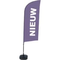 SHOWDOWN Neu Windform Strandflagge 330 x 89 cm Einseitig Aluminium