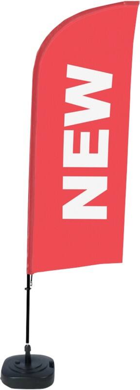 SHOWDOWN Neu Windform Strandflagge 330 x 89 cm Einseitig Aluminium