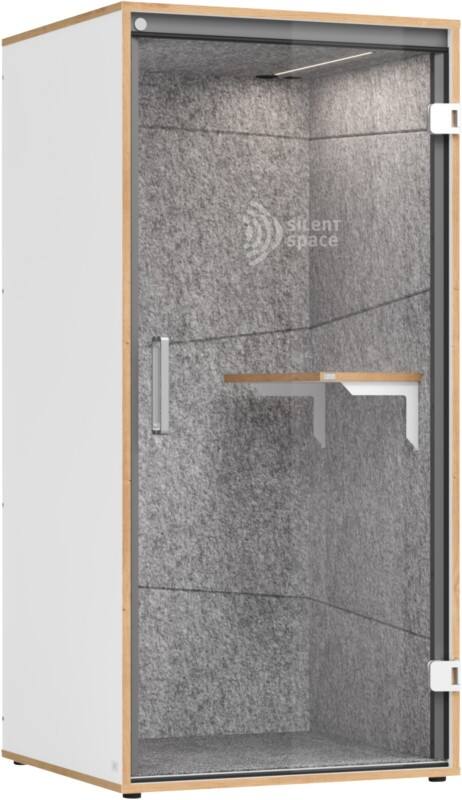 Hammerbacher Akustische Bürokabine VTBSS1/W/5/T1 217,5 x 103,5 x 100 cm Weiß