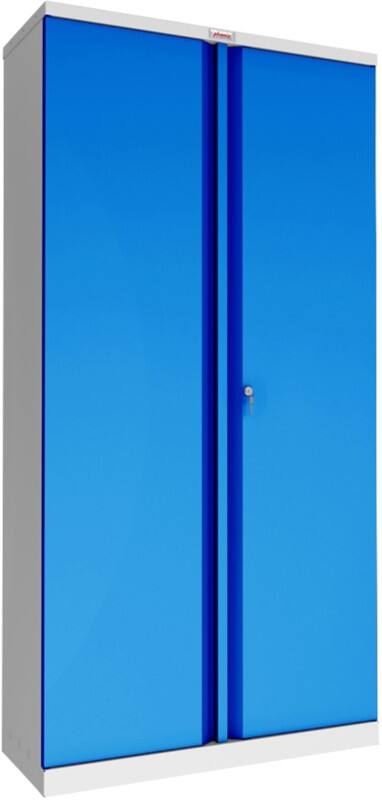 Phoenix SCL Serie Aufbewahrungsschank Stahl 4 Fachböden 915 x 370 x 1.830 mm Blau, Grau