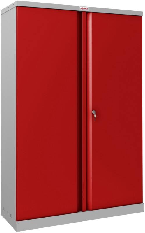 Phoenix SCL Serie Aufbewahrungsschank Stahl 3 Fachböden 915 x 370 x 1.400 mm Grau, Rot