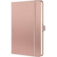 Sigel Conceptum Notizbuch DIN A5 Kariert Seitlich Gebunden Kunststoff Hardcover Rosé Metallic Perforiert 194 Seiten