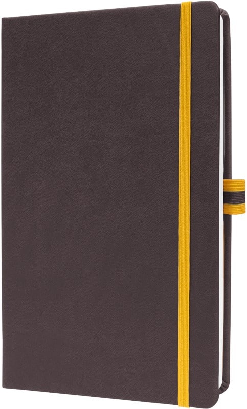 Sigel Linescape Notizbuch DIN A5 Kariert Rückendrahtheftung Seitlich Gebunden PU (Polyurethan) Hardcover Dunkelgrau Nicht Perforiert 176 Seiten