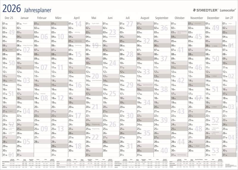 STAEDTLER Planer Planer 2026 Deutsch 5 (B) x 29,8 (T) x 5 (H) cm