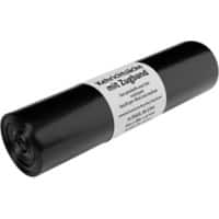 DEISS Abfallsäcke 60 L  Kordelzug Schwarz 10 Stück