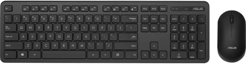 ASUS Tastatur und Maus Kabellos QWERTZ Schwarz CW100