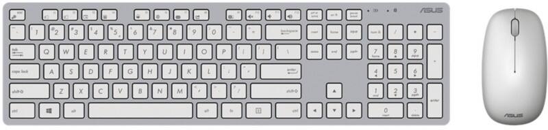 ASUS Tastatur und Maus Kabellos QWERTZ Grau, Weiß W5000
