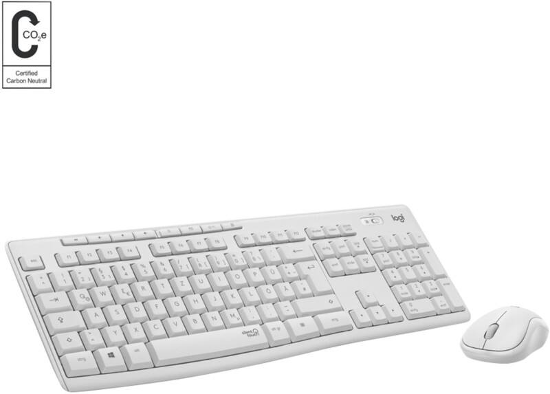 Logitech Tastatur und Maus MK295 Kabellos QWERTY Weiß