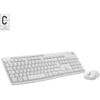 Logitech Tastatur und Maus MK295 Kabellos QWERTY Weiß