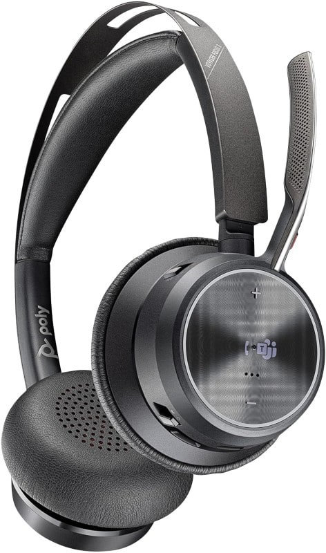poly Voyager Focus 2 Kabellos Headset Kopfbügel USB, Bluetooth, USB-C Mit Bluetooth Stereo Schwarz