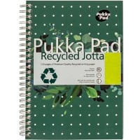 Pukka Notizbuch DIN A5 Liniert Doppeldraht Seitlich gebunden Karton Hardback Grün Nicht gelocht  110 Seiten 3 Stück à 110 Blatt