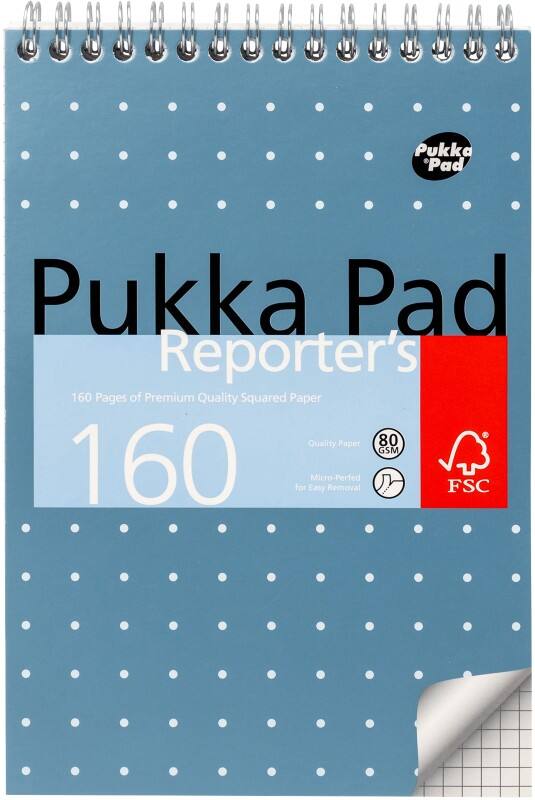 Pukka Metallics Notizblock Kariert Doppeldraht Oben gebunden Karton Hardback Metallicblau Gelocht  160 Seiten 3 Stück à 160 Blatt