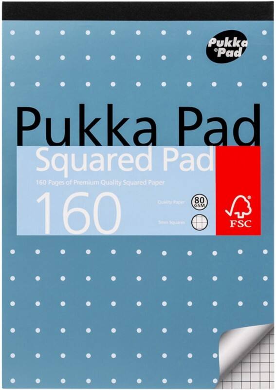 Pukka Metallics Memo-Nachfüllblock Geleimt DIN A5 Kariert Karton Hardback Silber Nicht gelocht 160 Seiten 6 Stück à 160 Blatt