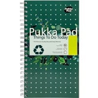 Pukka Notizblock 152 x 280 mm Doppeldraht Hardback Grün Nicht gelocht  9766-REC 3 Stück à 230 Blatt