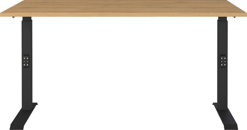 GERMANIA AGENDA Höhenverstellbarer Schreibtisch Eiche 1.400 (B) x 800 (T) x 910 (H) mm