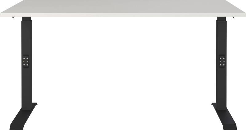 GERMANIA AGENDA Höhenverstellbarer Schreibtisch Lichtgrau 1.400 (B) x 800 (T) x 910 (H) mm