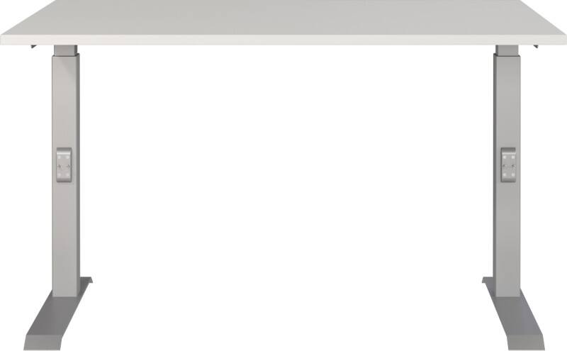 GERMANIA AGENDA Höhenverstellbarer Schreibtisch Lichtgrau 1.200 (B) x 800 (T) x 910 (H) mm