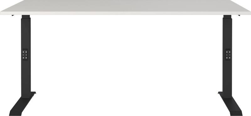 GERMANIA AGENDA Höhenverstellbarer Schreibtisch Lichtgrau 1.600 (B) x 800 (T) x 910 (H) mm