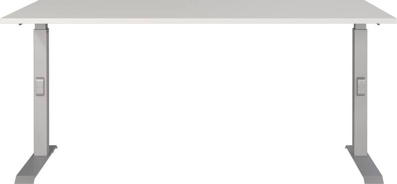 GERMANIA AGENDA Höhenverstellbarer Schreibtisch Lichtgrau 1.600 (B) x 800 (T) x 910 (H) mm