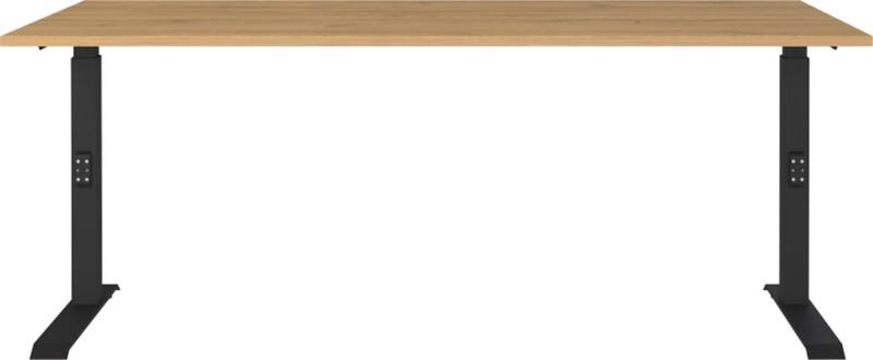 GERMANIA AGENDA Höhenverstellbarer Schreibtisch Eiche 1.800 (B) x 800 (T) x 910 (H) mm