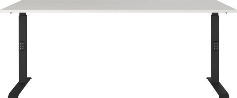 GERMANIA AGENDA Höhenverstellbarer Schreibtisch Lichtgrau 1.800 (B) x 800 (T) x 910 (H) mm