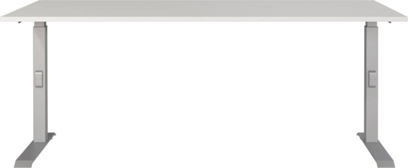 GERMANIA AGENDA Höhenverstellbarer Schreibtisch Lichtgrau 1.800 (B) x 800 (T) x 910 (H) mm
