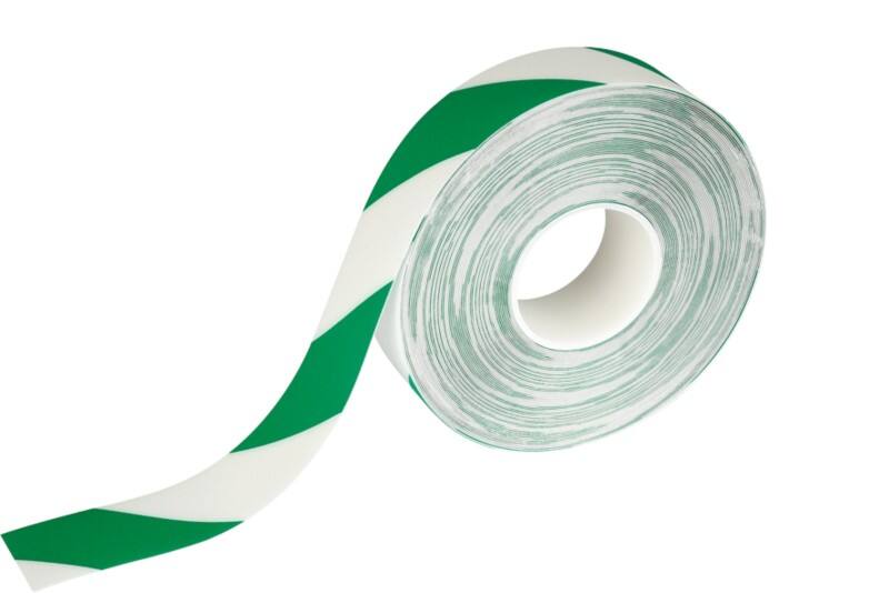 DURABLE Bodenmarkierungsband DURALINE Grün, Weiß 50 mm (B) x 30 m (L) PVC (Polyvinylchlorid)