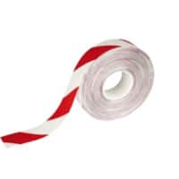 DURABLE Bodenmarkierungsband Rot, Weiß 50 mm (B) x 30 m (L) PVC (Polyvinylchlorid)   