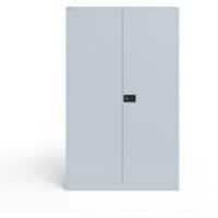 Bisley Flügeltürenschrank UNIVERSAL Schrank Metall 4 abschließbar 1.200 x 400 x 1.950 mm Hellgrau