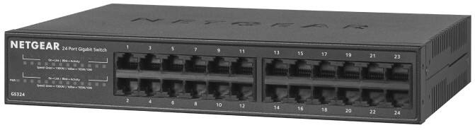 NETGEAR Switch GS324 Unmanaged Gigabit Ethernet (10/100/1000) Schwarz