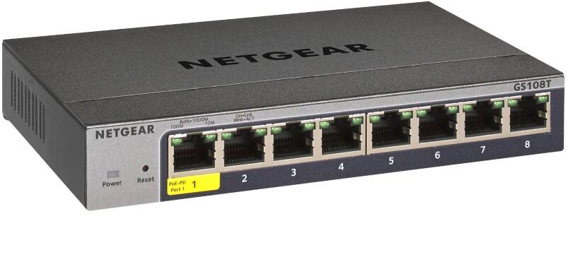 NETGEAR Switch GS108Tv3 Managed L2 Gigabit Ethernet (10/100/1000) Grau