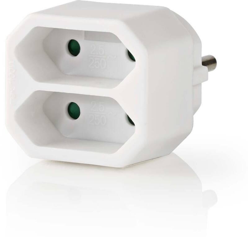 Nedis Netzadapter PSSPL200C1WT 2 Steckdosen