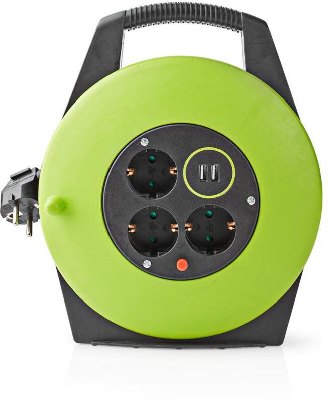 Nedis Kabeltrommel 3 Steckdosen 10 m