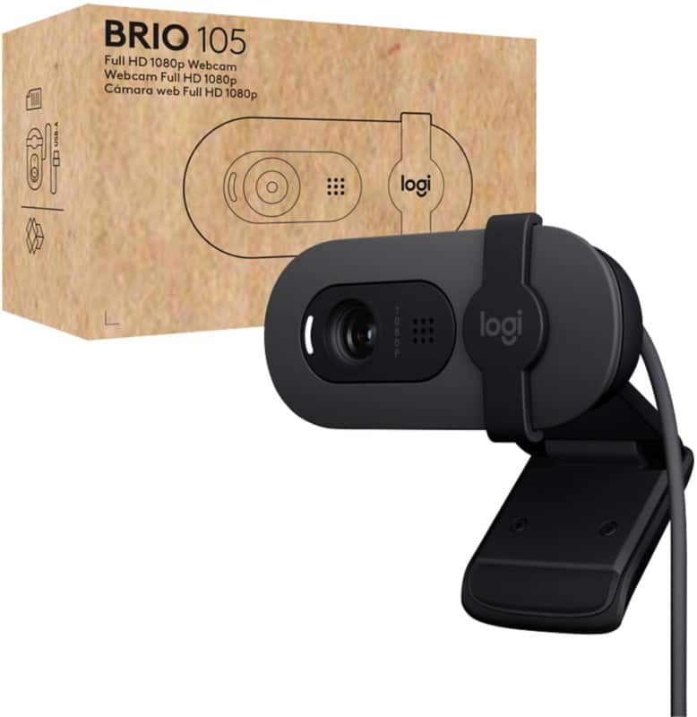 Logitech Webcam 1920 x 1080 Pixel Full HD Inklusive Mikrofon Schwarz